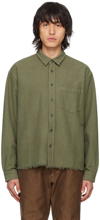 John Elliott Solid Hemi Shirt "Khaki" E047F9251A