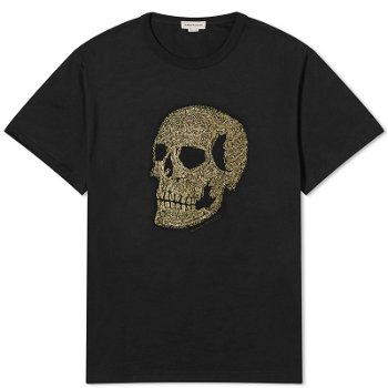 Alexander McQueen Gold Skull Print T-Shirt 781979-QTAA4-0566
