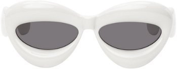 Loewe Off-White Inflated Cateye Sunglasses LW40097I@5520A