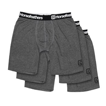 Horsefeathers Dynasty Long 3-Pack Boxer Shorts Heather Anthracite AM195B