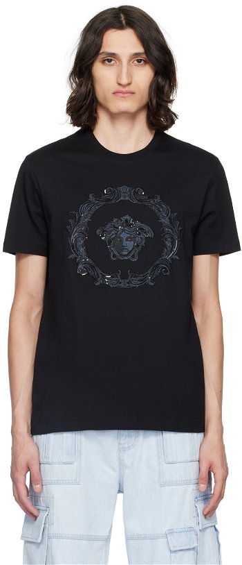 Versace Black Medusa Cartouche T-Shirt 1013944_1A10645