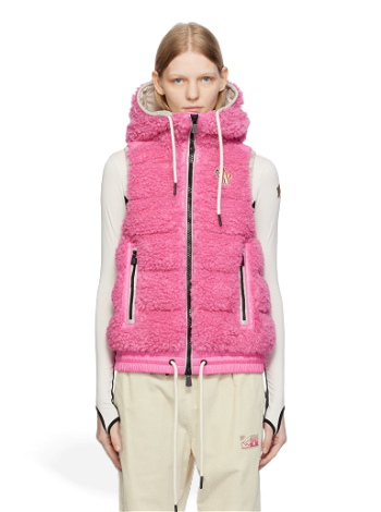 Moncler Grenoble Pink Teddy Down Vest I20988G00026899A9