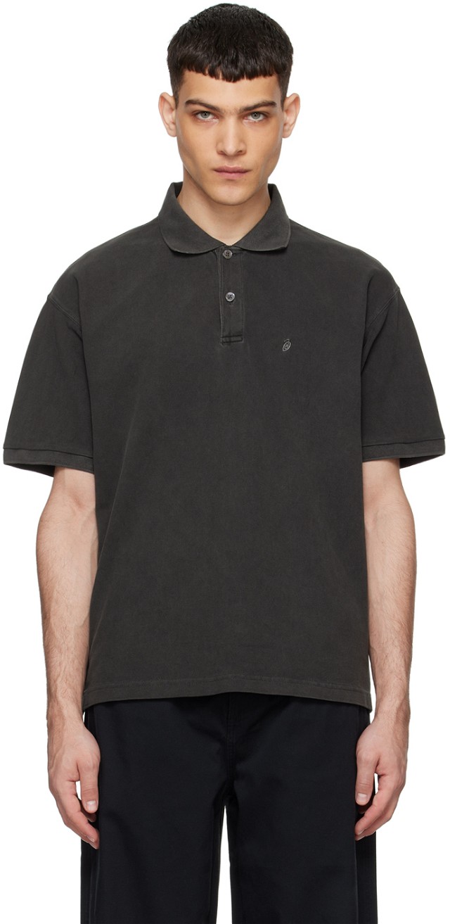 Black Pigment-Dyed Polo