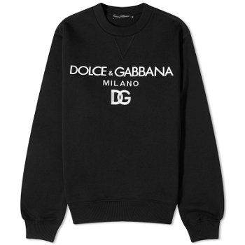 Dolce & Gabbana Men's Milano Crew Neck Sweat Black G9ACGZFU7DU-N0000