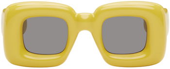 Loewe Inflated Rectangular Sunglasses LW40098I@4139A