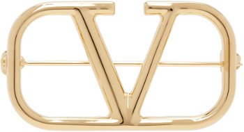 Valentino Garavani VLogo Signature Brooch "Gold" 4W2J0E82MET
