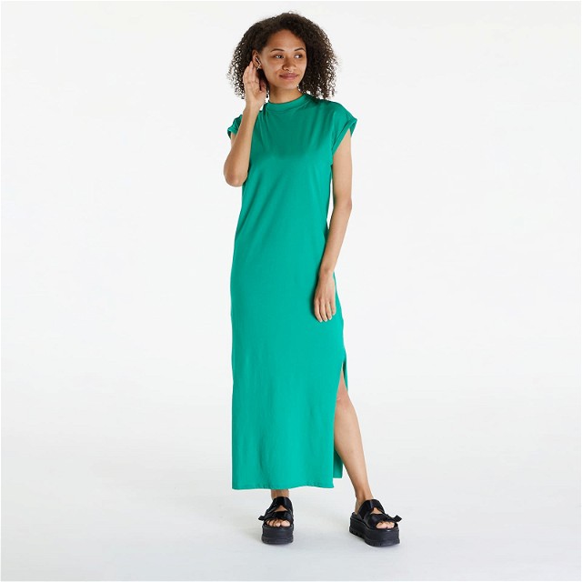 Dresses Ladies Long Extended Shoulder Dress Ferngreen