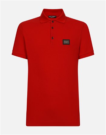 Dolce & Gabbana Cotton Piqué Polo-shirt With Branded Tag G8PL4TG7F2HR0026