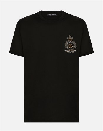 Dolce & Gabbana Cotton T-shirt With Heraldic Dg Patch G8OU9ZFU7EQN0000