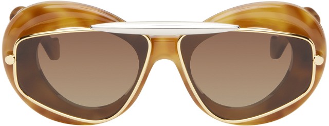 Tortoiseshell Wing Double Frame Sunglasses