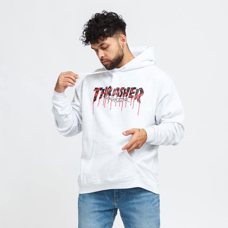 Felpa Thrasher Blood Drip Logo Hood 144951