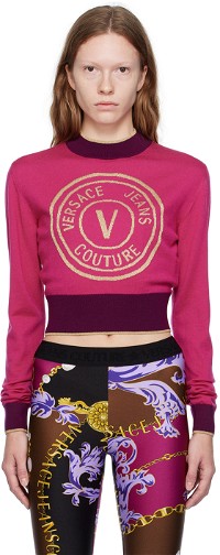 Jeans Couture V-Emblem Sweater