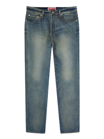 KENZO Asagao Straight Jeans FD65DP3316B7-DY