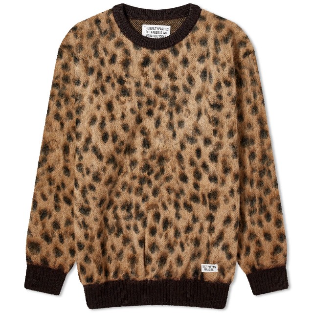Leopard Mohair Knitted Jumper