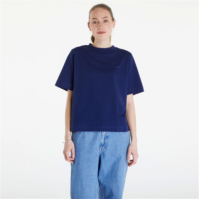Essential T-Shirt With Tonal Print Blue