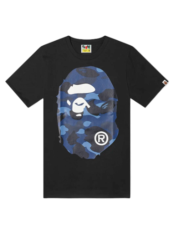 BAPE Colour Camo Big Ape Head T-Shirt Black/Navy 001TEJ301015M-BLKNVY
