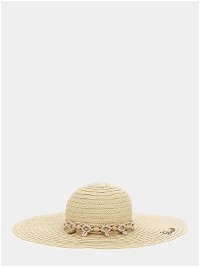 Straw Hat With Logo Lettering