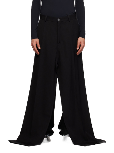 Black Double Front Trousers