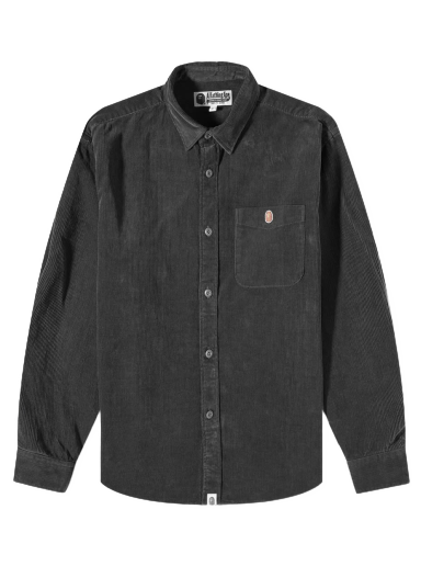 One Point Corduroy Relaxed Fit Shirt Black