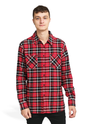 Urban Classics Checked Roots Shirt TB4489 red