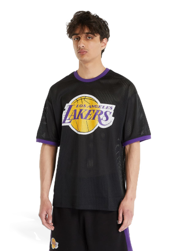 Los Angeles Lakers NBA Team Logo Mesh Oversized T-Shirt
