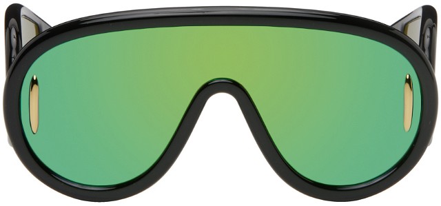 Black Wave Mask Sunglasses