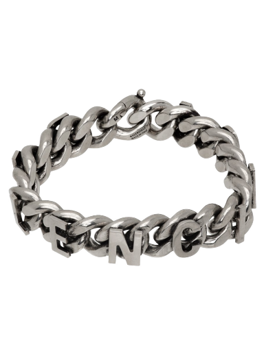Gunmetal Chain Logo Bracelet
