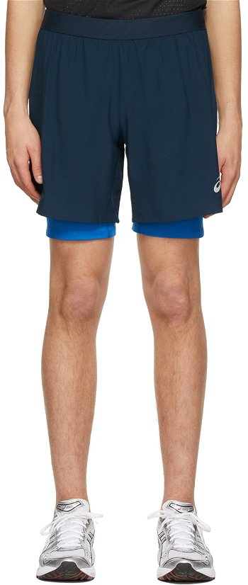 Asics Navy Recycled Polyester Shorts 2011A771