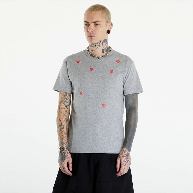 PLAY Short Sleeve Logo Print T-Shirt UNISEX Grey