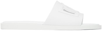 Dolce & Gabbana White Cutout Slides CS2215AN994