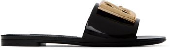 Dolce & Gabbana Black Logo Slides CQ0455 A1037