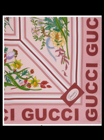 Gucci Floral Print Silk Scarf 691455 3G001