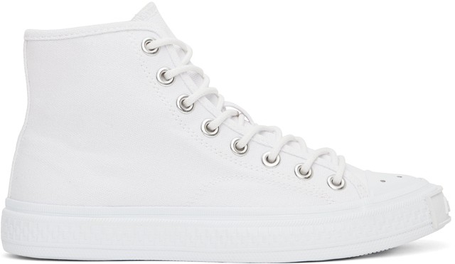 White Canvas High Sneakers