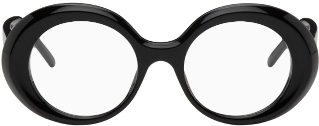 Black Oversized Round Glasses