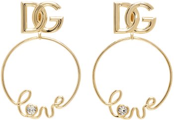 Dolce & Gabbana Gold Drop Earrings WEP2L8 W1111