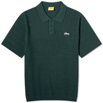 Dime Wave Cable Knit Polo Shirt DIMESP248FOR