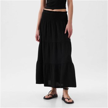GAP Skirt Pull On Gauze Maxi Skirt Black 857496-01