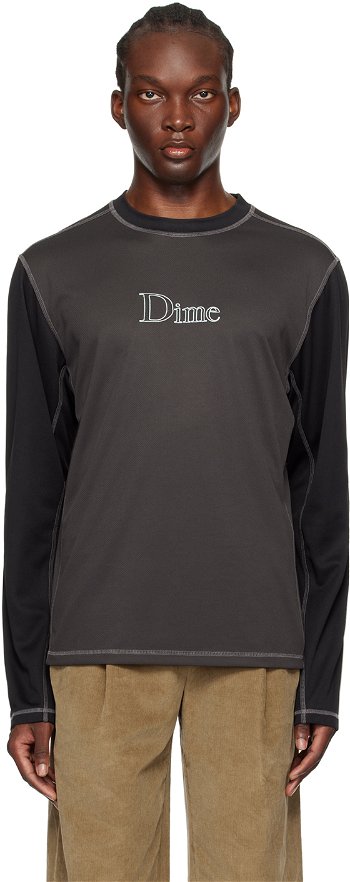 Dime Gray Athletic Long Sleeve T-Shirt DIMESP24D25CHA