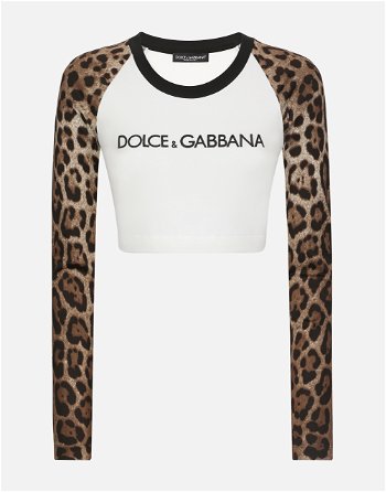 Dolce & Gabbana Long-sleeved T-shirt With Logo F8U47ZGDBZVW0111