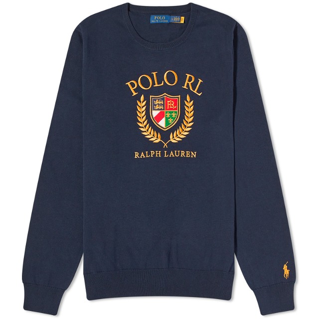 Polo Ralph Lauren M Crest Logo Crew Knit