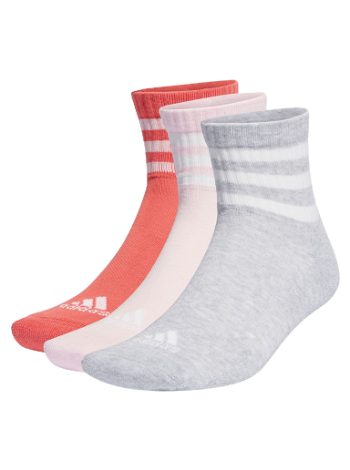 adidas Performance 3-Stripes Cushioned Sportswear Mid-Cut Socks IP2636