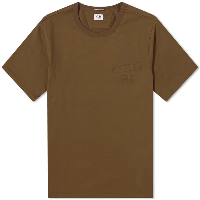 30/2 Mercerized Jersey Twisted Pocket T-Shirt in Ivy Green