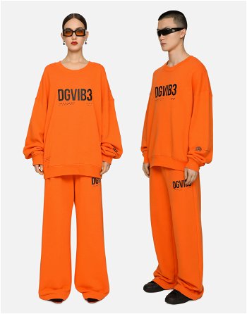 Dolce & Gabbana Jersey Sweatshirt With Dg Vib3 Print And Logo G9AQVTG7K3GA0351