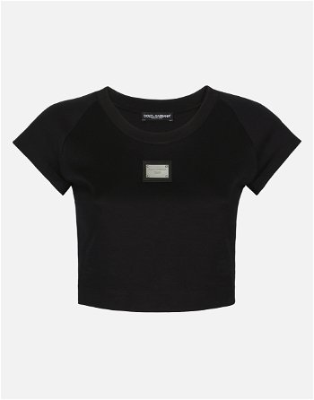Dolce & Gabbana Cropped Jersey T-shirt With Tag F8U12THU7H8N0000