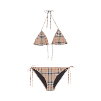Vintage Check Triangle Bikini