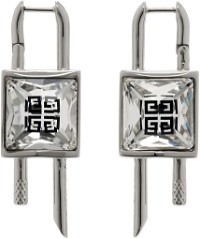 Mini Lock Crystal Earrings