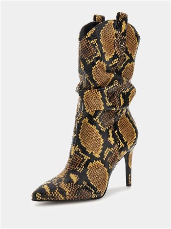 GUESS Benisa Python-Print Ankle Boots FL8BEALEP10