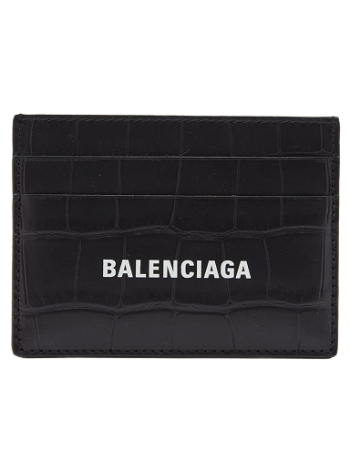 Balenciaga Croc Embossed Logo Card Holder Black/White 594309-1ROP3-1000