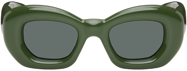 Green Inflated Butterfly Sunglasses